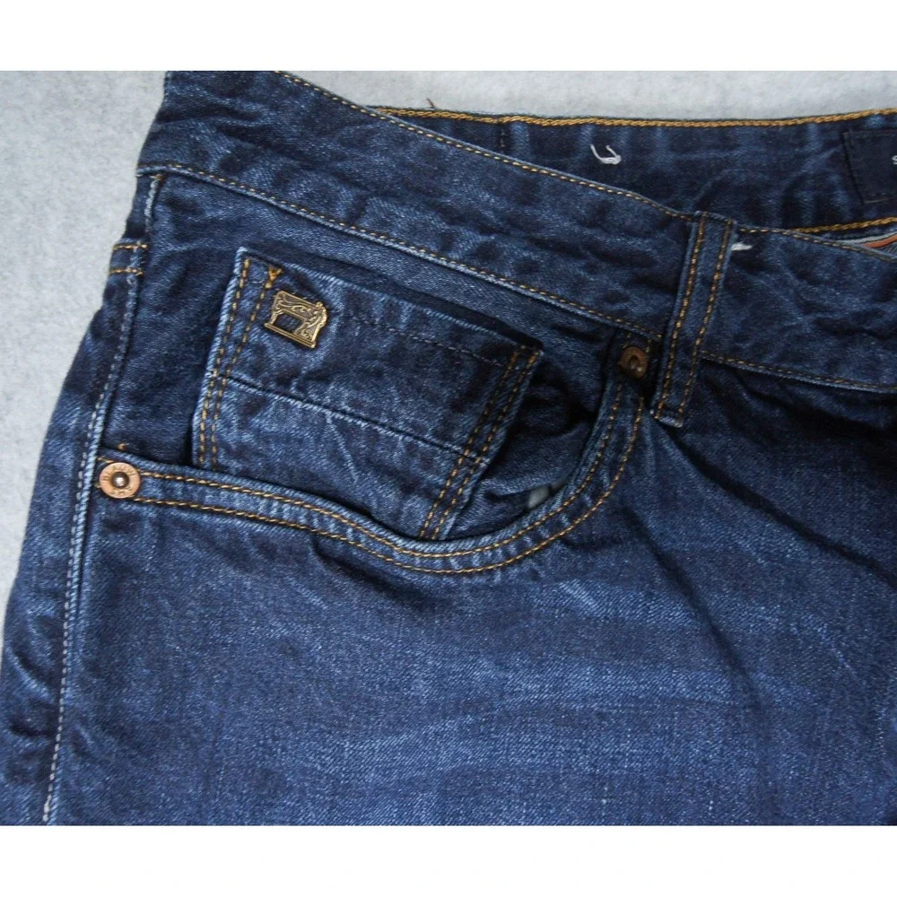 Scotch & Soda Jeans Mens 36x34 Blue Slim Straight Stretch Denim Pants Ralston